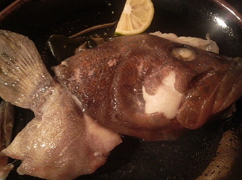 キジハタ（アコウ）の酒蒸し